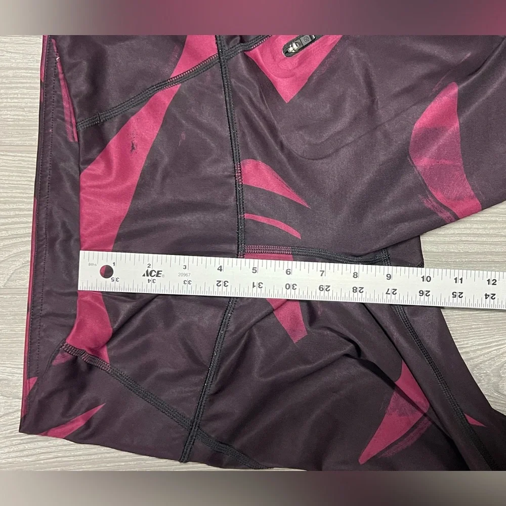 Lululemon 23” Crop Leggings Size 4 Back Spin Stroke Dashing Purple Black / Black - Picture 6 of 8